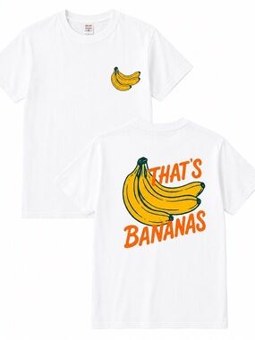 White Graphic 'That's Bananas' Short Sleeve Tee